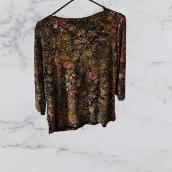Christopher & Banks Elegant Floral Blouse - Picture 5 of 5